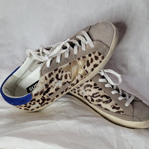 Golden Goose Super Star Horsey Sneakers in Blue Heel - Picture 3 of 16